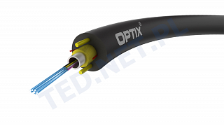Kabel światłowodowy OPTIX Aramid Z-XOTKtcdD 12J 12x9/125 ITU-T G.652D - 1m