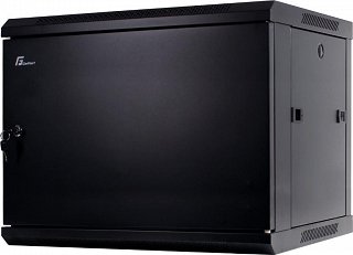 Szafa rack GetFort 19" 9U/450mm drzwi metalowe, wisząca, czarna (WGB09-64EH-WSB)