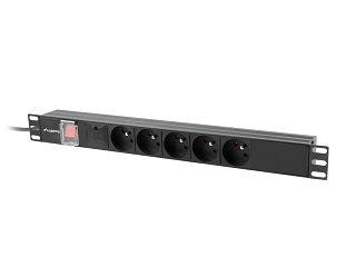 Listwa zasilająca do szafy rack 19" Lanberg - 5 gniazd PL - 2m (PDU-05E-0200-BK)