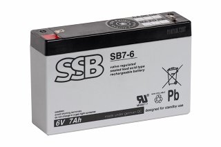 Akumulator bezobsługowy SSB SB 7-6 6V 8Ah